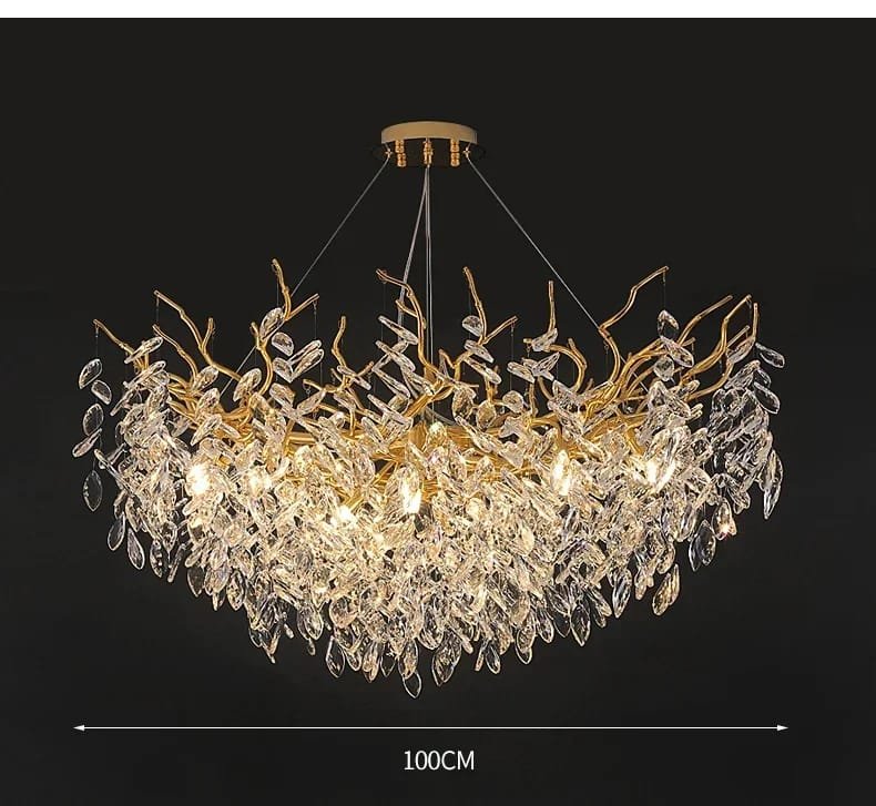 Ceiling Chandelier Led Pendant Luxury Modern Crystal Hanging Light Fixture