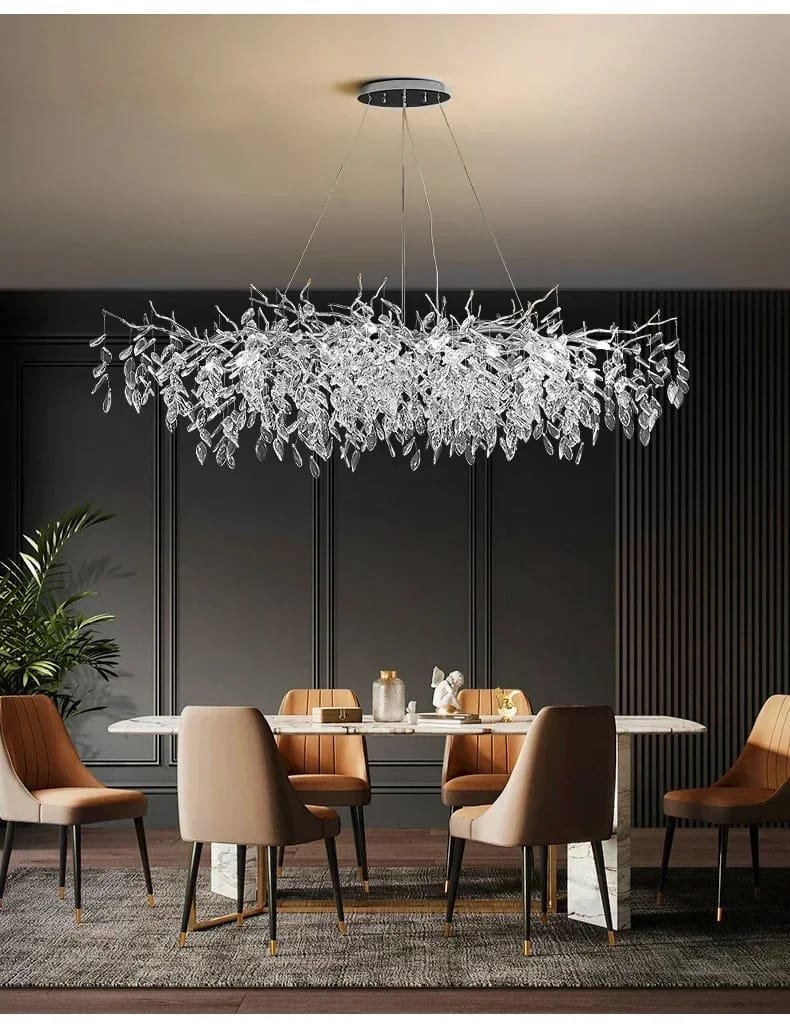 Ceiling Chandelier Led Pendant Luxury Modern Crystal Hanging Light Fixture