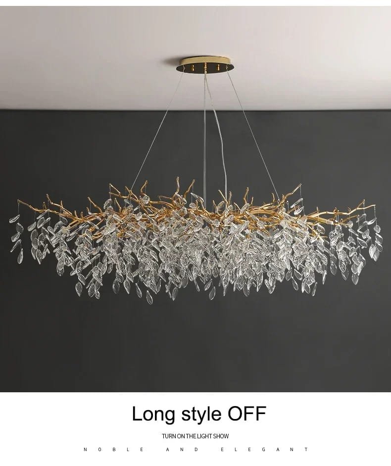 Ceiling Chandelier Led Pendant Luxury Modern Crystal Hanging Light Fixture