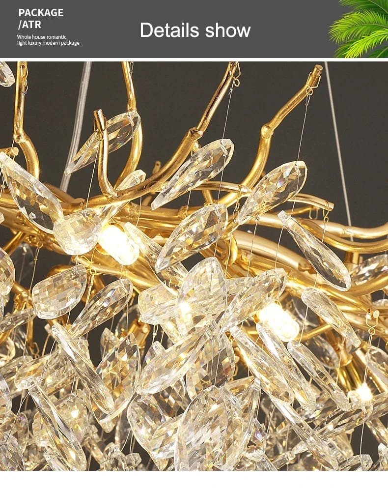 Pendant Luxury Modern Crystal Hanging Light Fixture