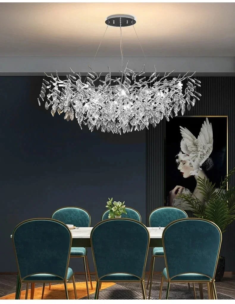 Ceiling Chandelier Led Pendant Luxury Modern Crystal Hanging Light Fixture