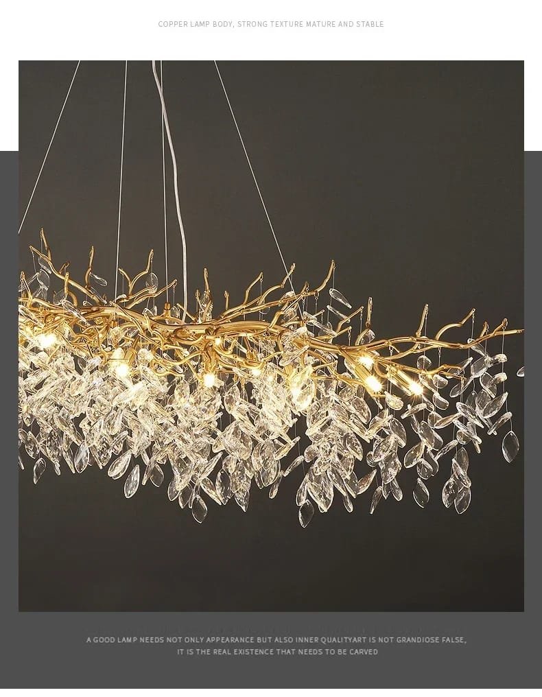 Ceiling Chandelier Led Pendant Luxury Modern Crystal Hanging Light Fixture