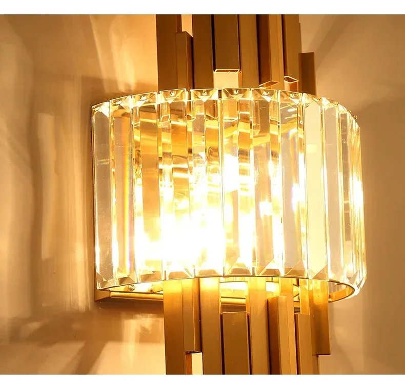 Modern luxury crystal wall lamp