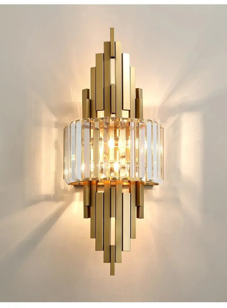 Modern luxury crystal wall lamp