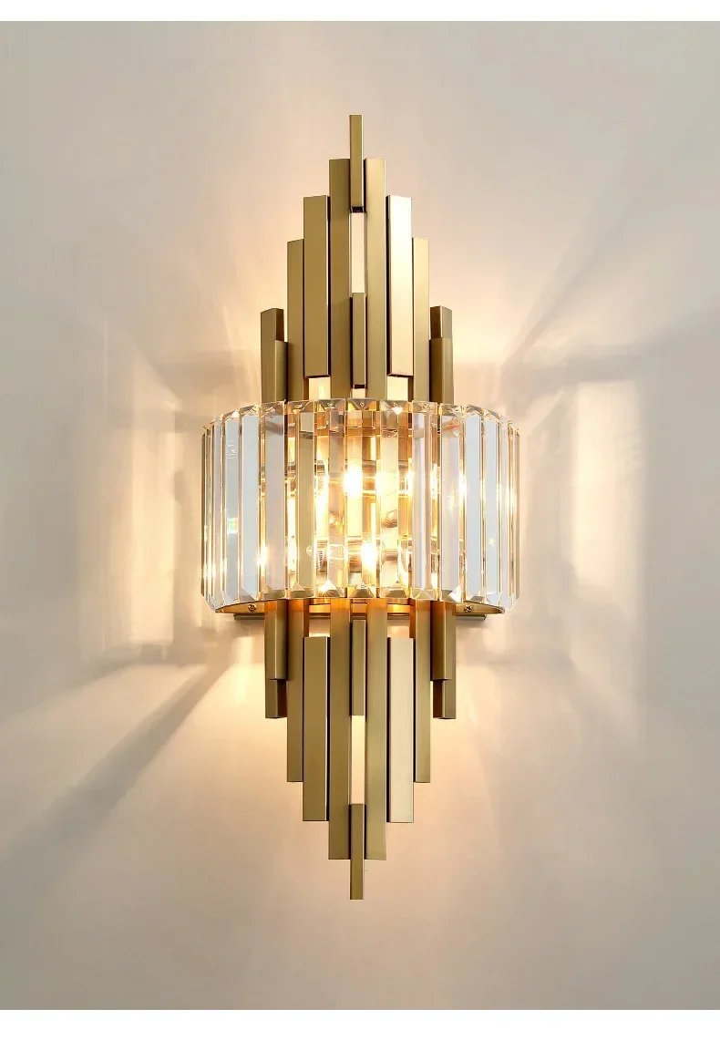 Modern luxury crystal wall lamp