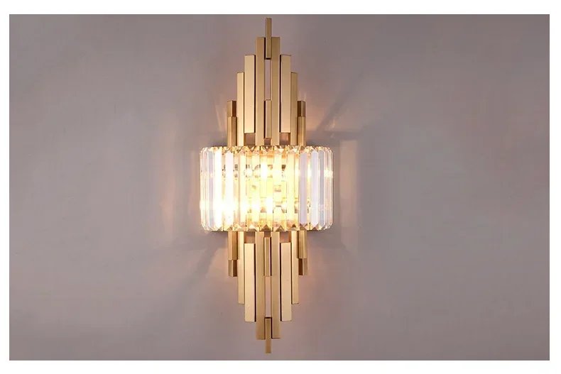 Modern luxury crystal wall lamp