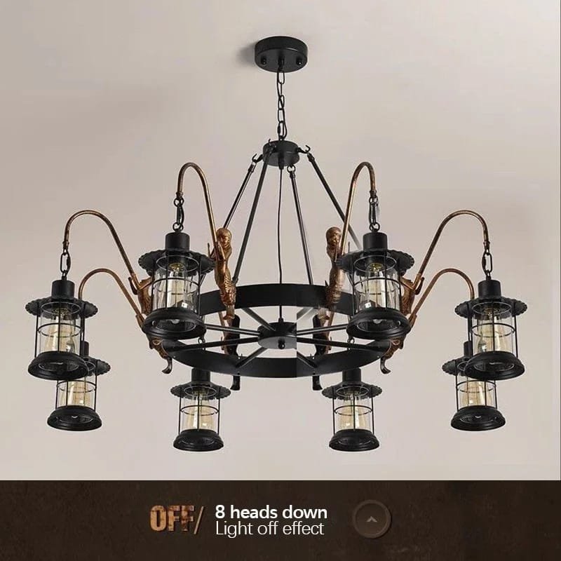 American Retro Pendent Chandelier Lamp Industrial