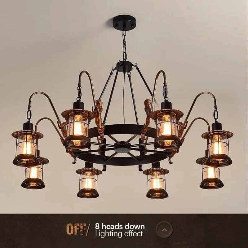 American Retro Pendent Chandelier Lamp Industrial