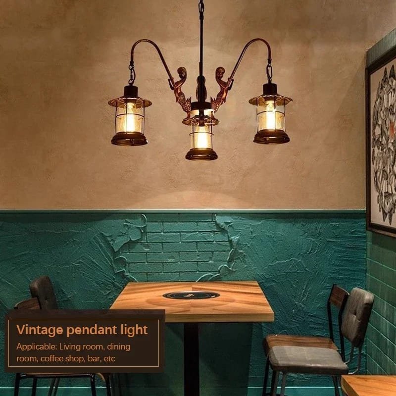 American Retro Pendent Chandelier Lamp Industrial