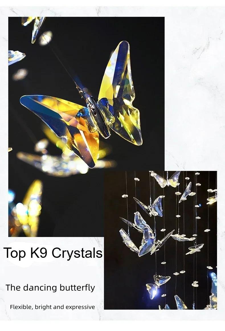 Customized butterfly chandelier fiber optic