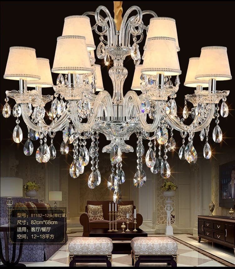 NCeiling Chandelier Pendant Lights for Living Room With Lampshades