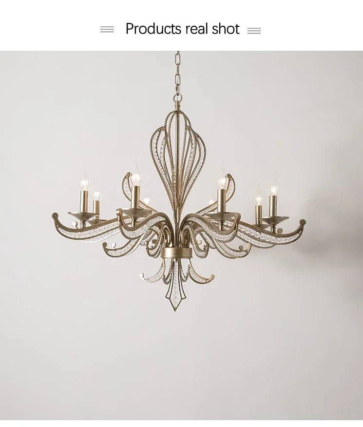 Al HaffaR American Retro Crystal Chandeliers French Creative