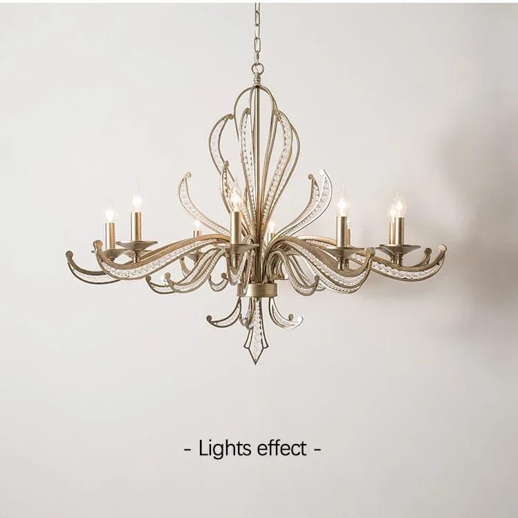 Al HaffaR American Retro Crystal Chandeliers French Creative