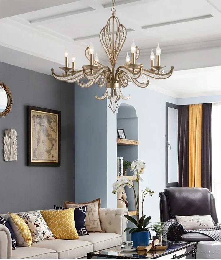 Al HaffaR American Retro Crystal Chandeliers French Creative