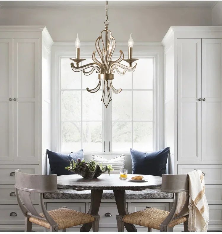 Al HaffaR American Retro Crystal Chandeliers French Creative