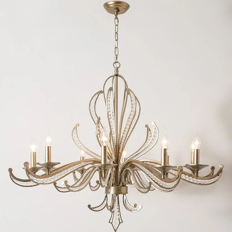 Al HaffaR American Retro Crystal Chandeliers French Creative