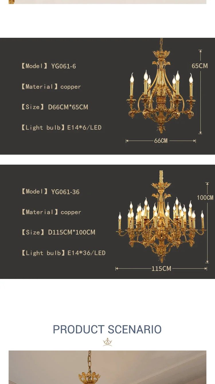 Antique Brass Chandelier Lighting