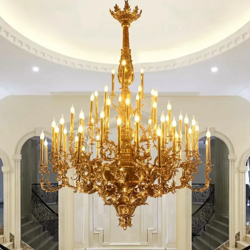 Royal Antique Brass Chandelier Church Copper High End Lighting