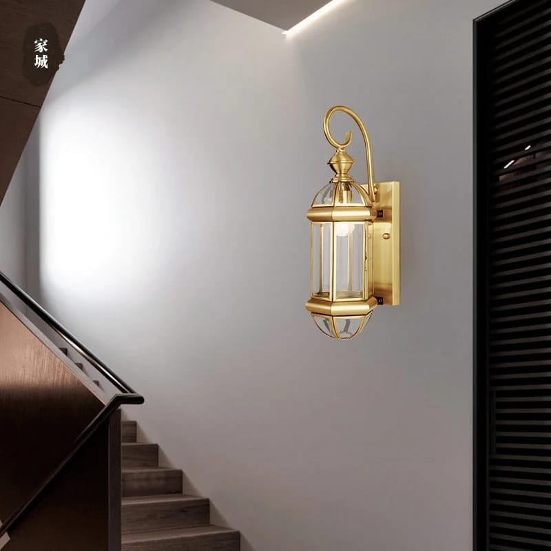 Copper wall lamp outdoor waterproof
