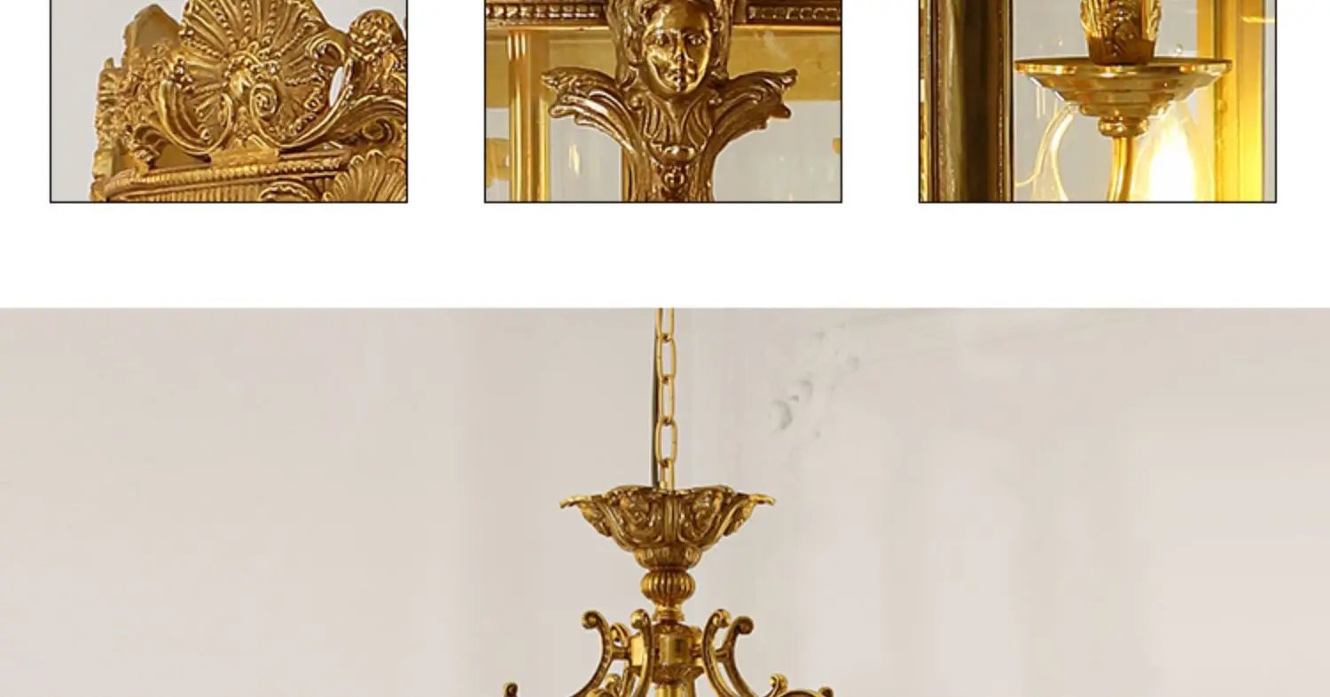 French Copper Chandelier European Lighting