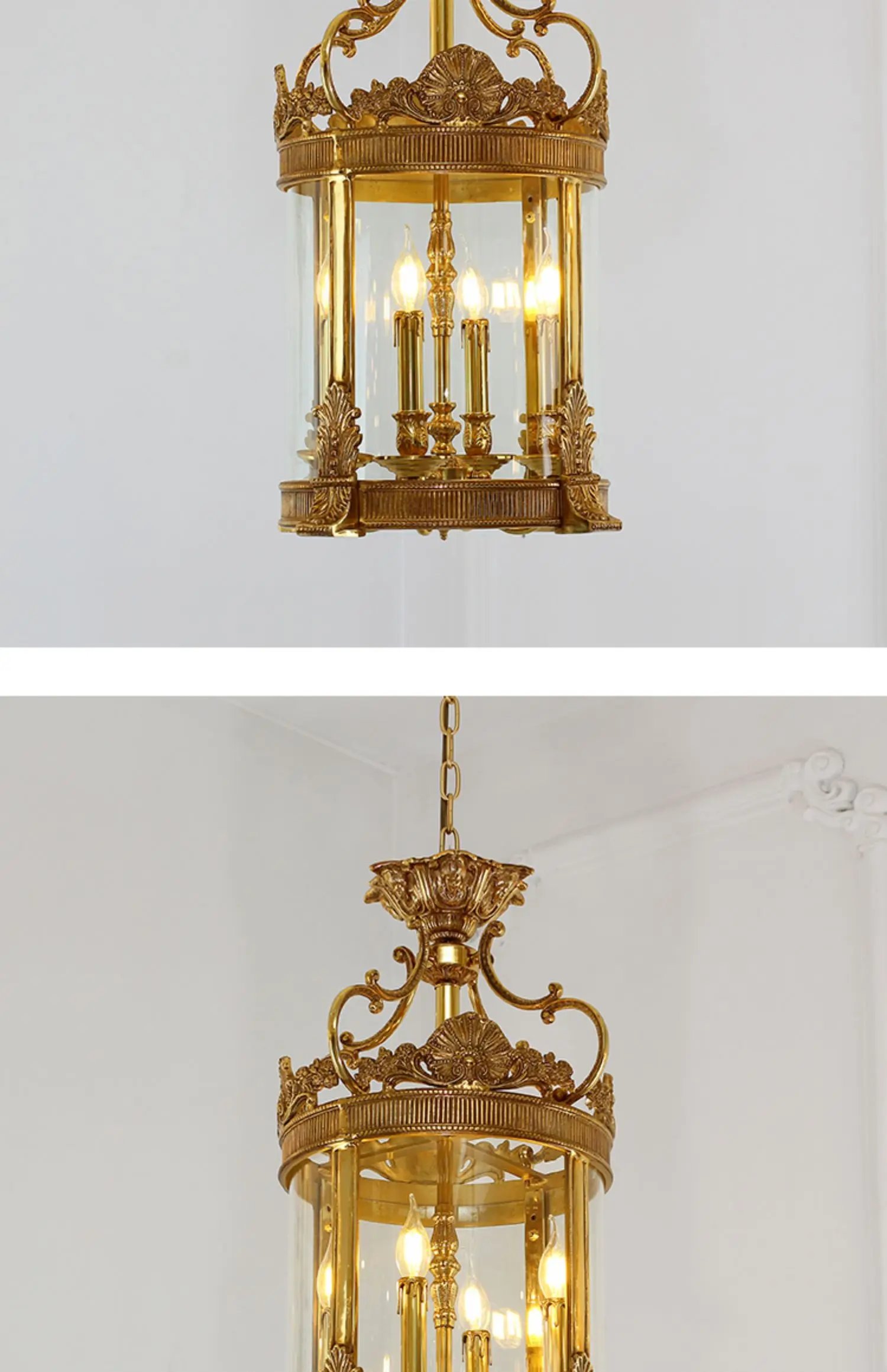 French Copper Chandelier European Lighting
