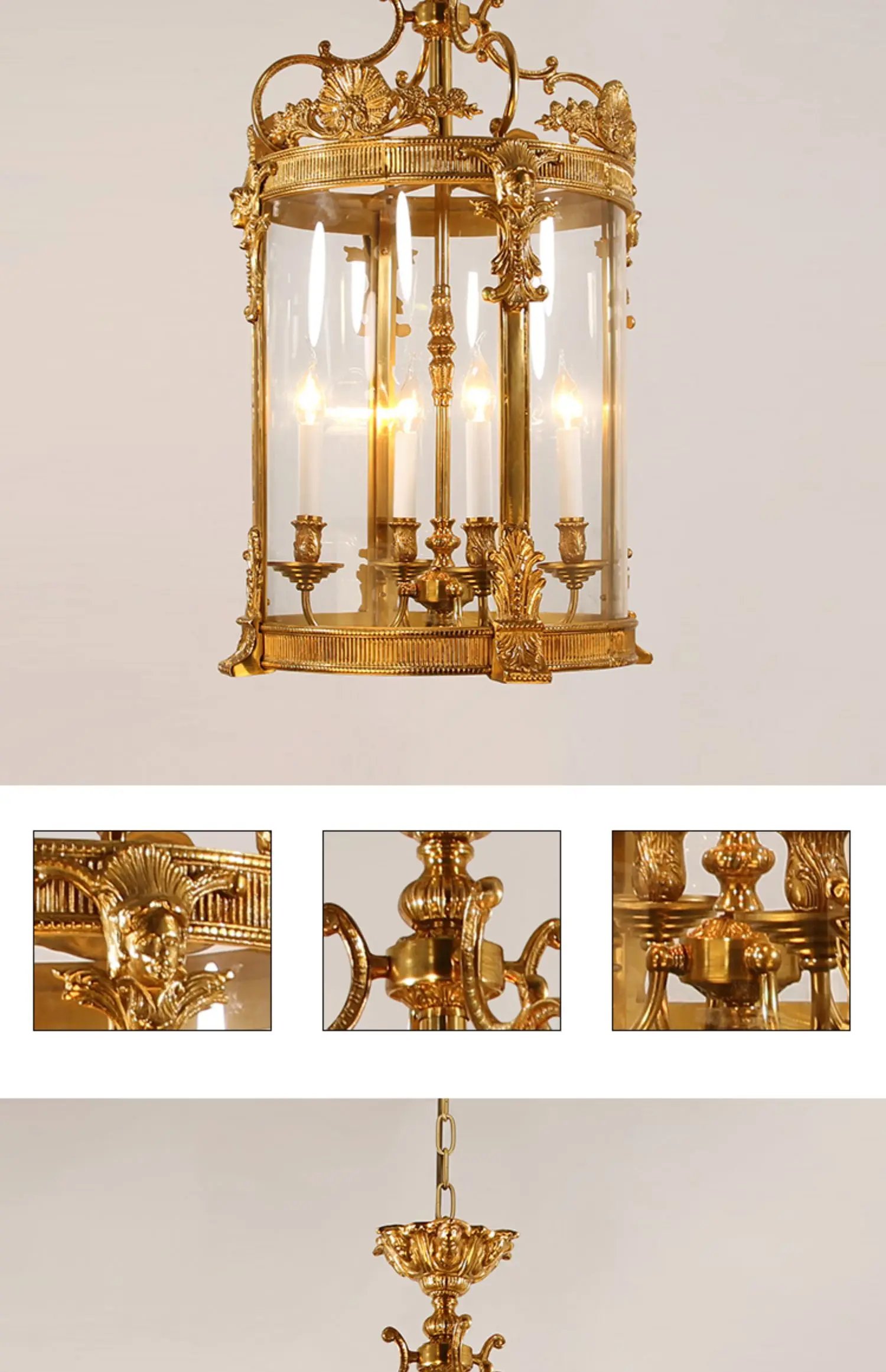 French Copper Chandelier European Lighting