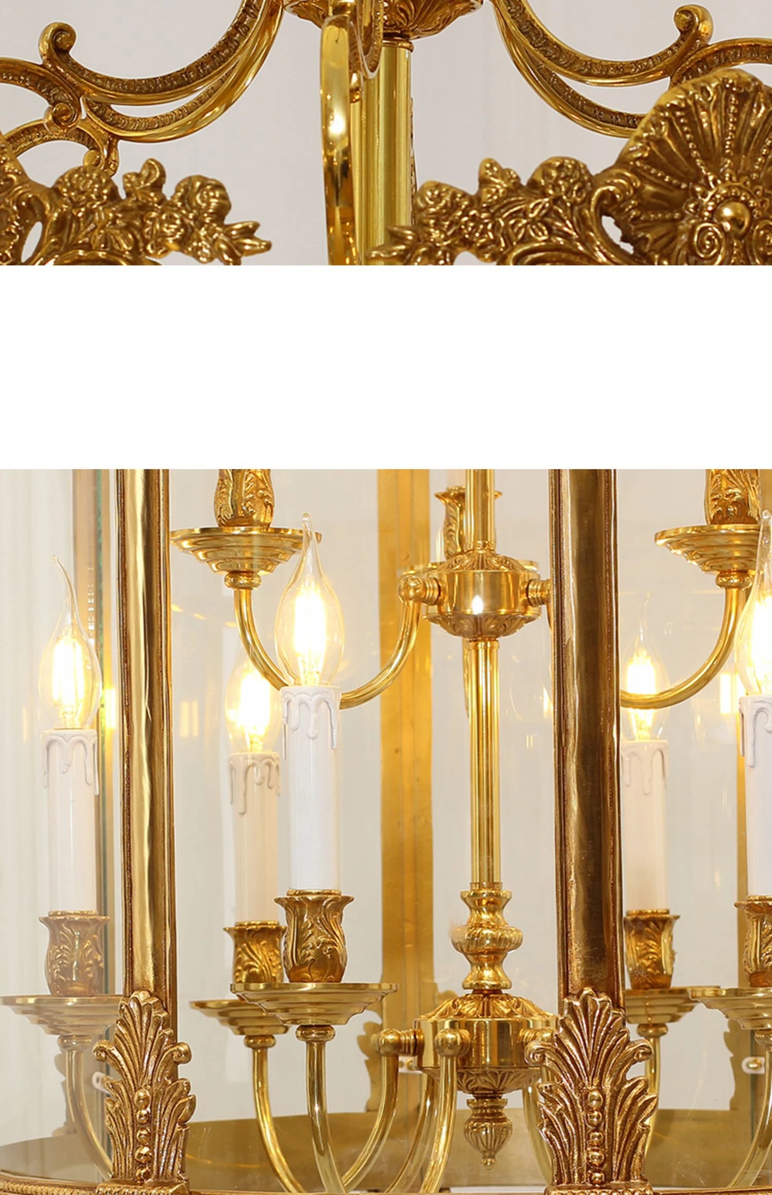 French Copper Chandelier European Lighting