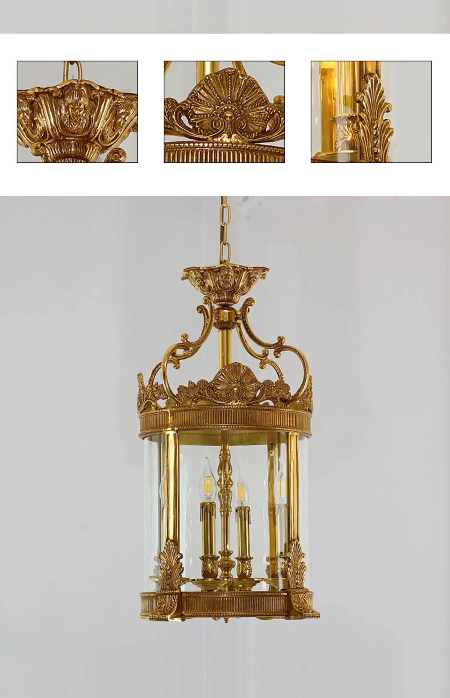 French Copper Chandelier European Lighting