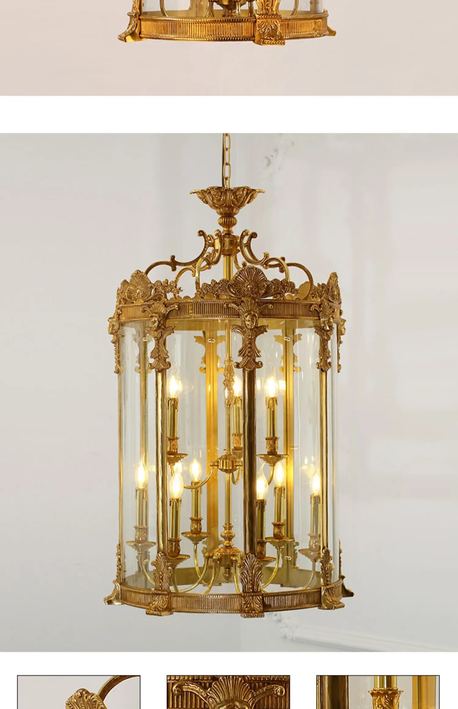 French Copper Chandelier European Lighting