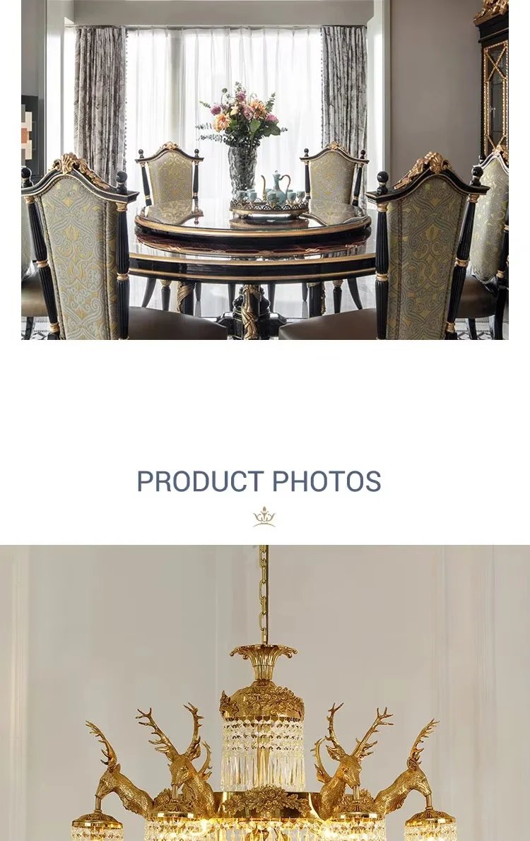 Vintage Brass Ceiling K9 Crystal Lamp Chandelier