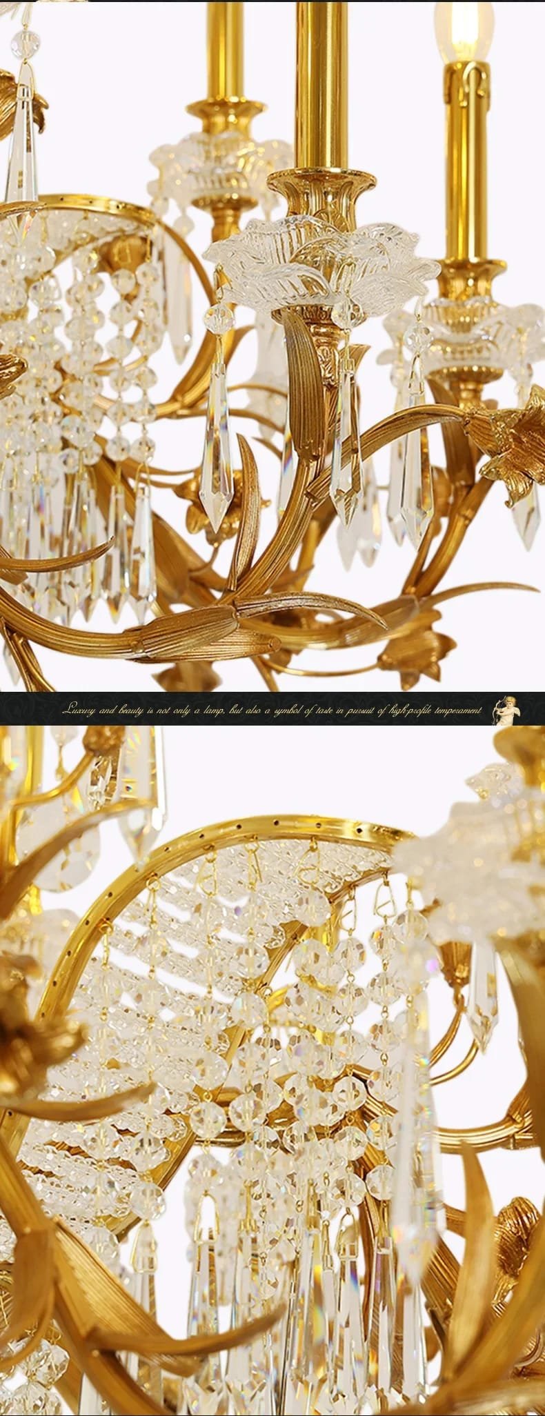 Chandelier Crystal French Classic Baroque