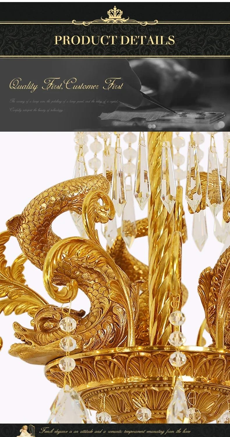 Chandelier Crystal French Classic Baroque