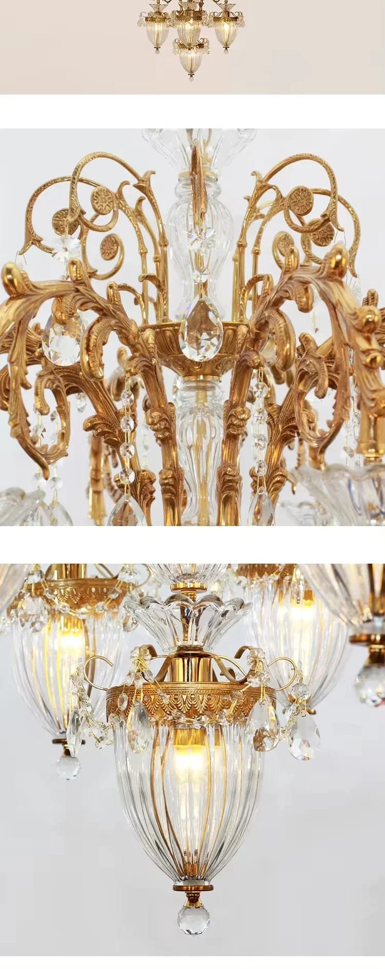 Pendant Chandelier European Rococo Classic Luxury Light Large Customize