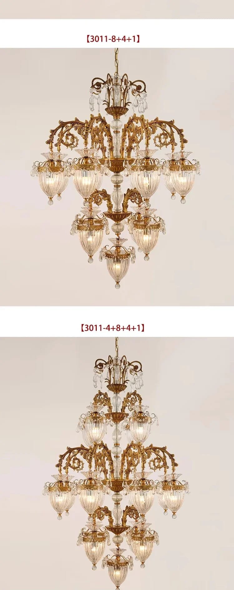 Pendant Chandelier European Rococo Classic Luxury Light Large Customize