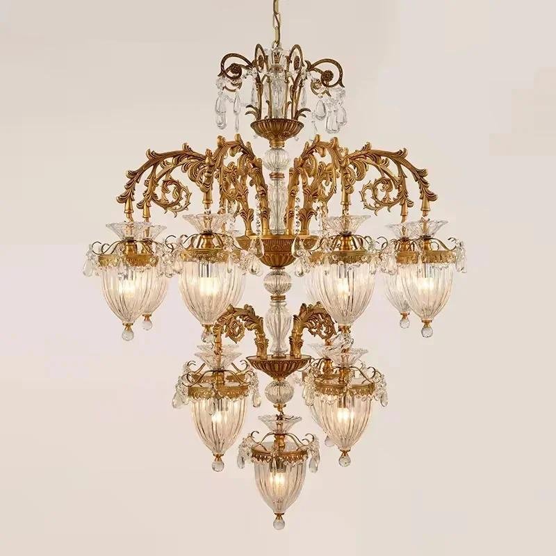Pendant Chandelier European Rococo Classic Luxury Light Large Customize