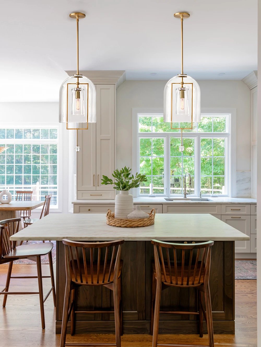 American Series Vintage Brass Lighting Decorative Lighting, Glass Covered Copper