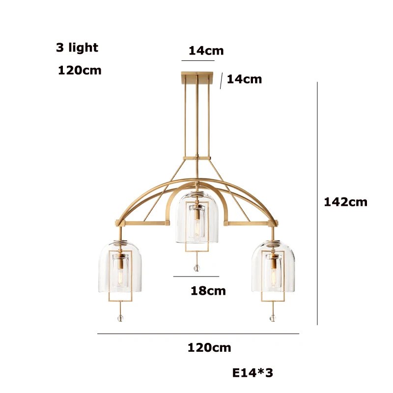120cm 3 light