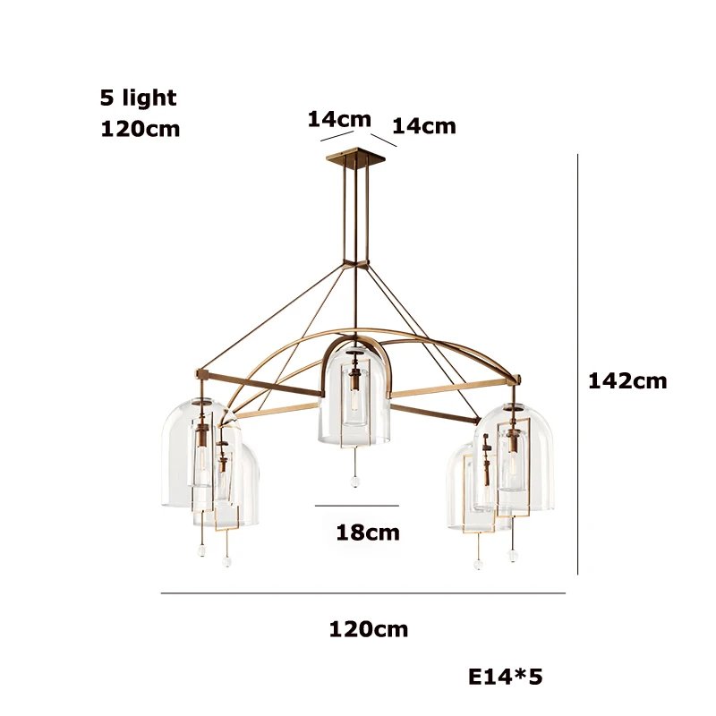120cm 5 light