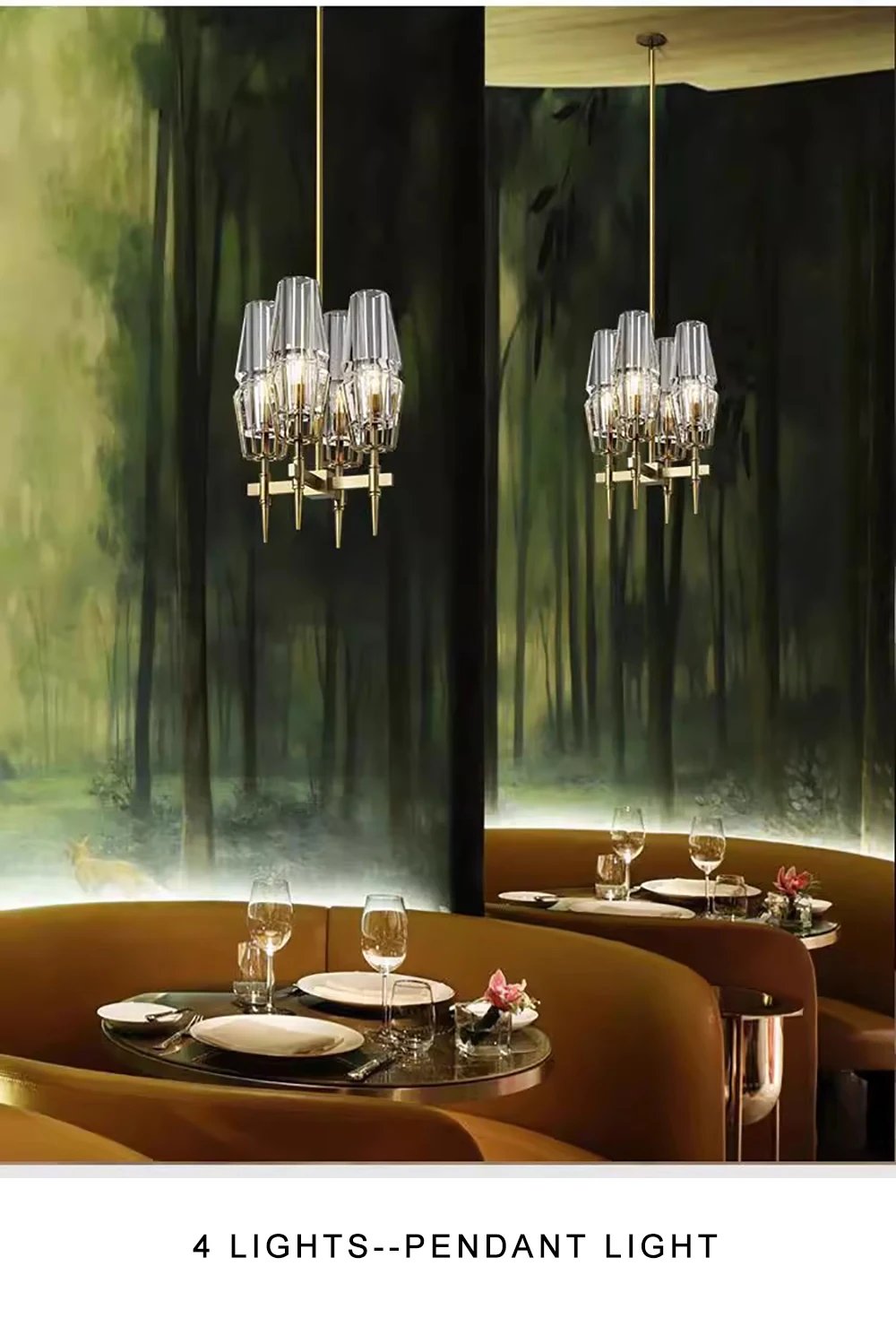 ceiling chandelier with crystal lustre Suitable for living room, bedroom Home interior lighting