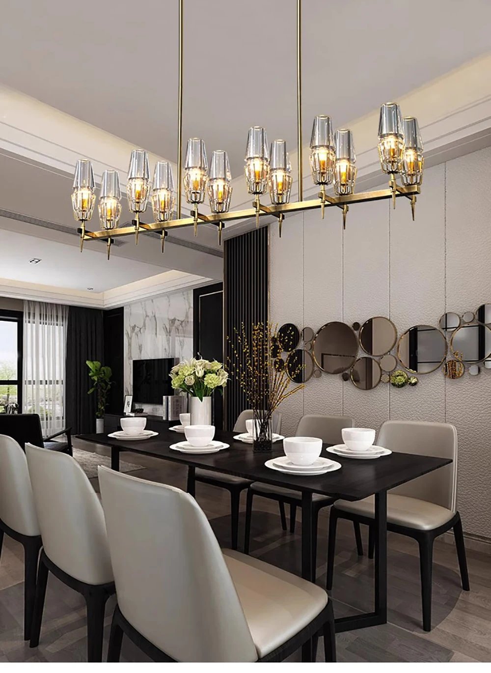 ceiling chandelier with crystal lustre Suitable for living room, bedroom Home interior lighting