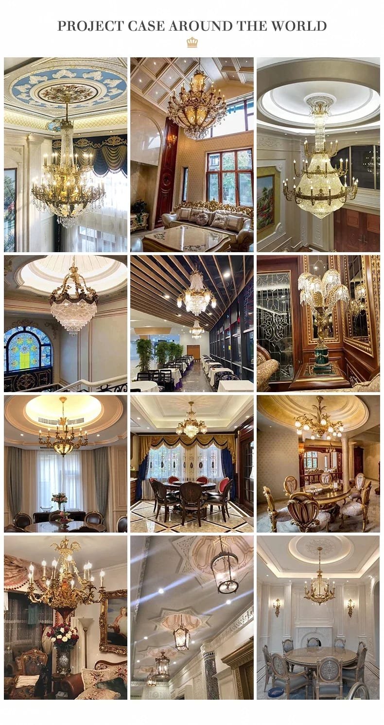 European Brass Chandelier Black Angel Design Large Chandeliers