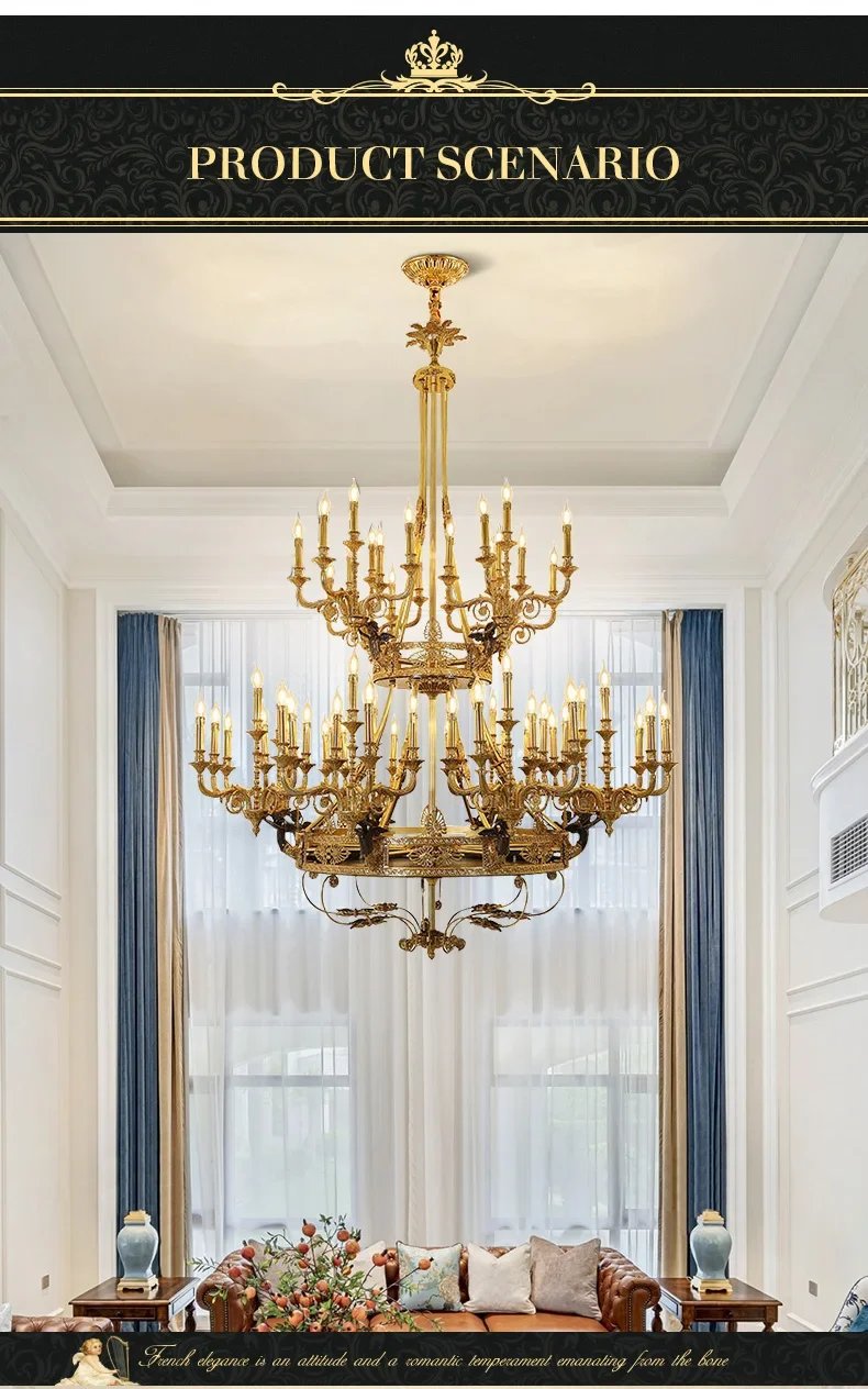 European Brass Chandelier Black Angel Design Large Chandeliers