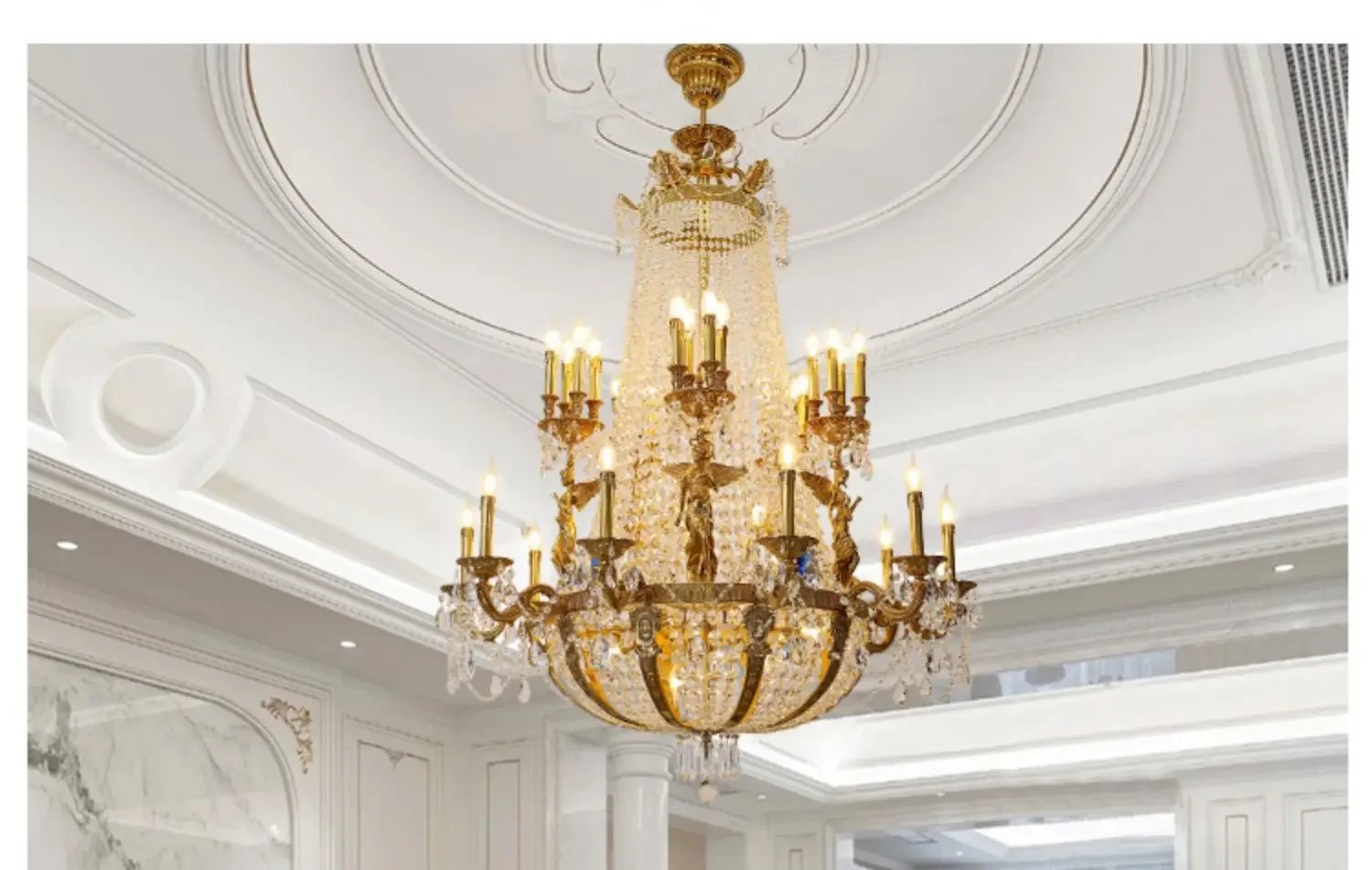 Luxury Brass Pendant Light Victorian Baroque Palace Gocci Large