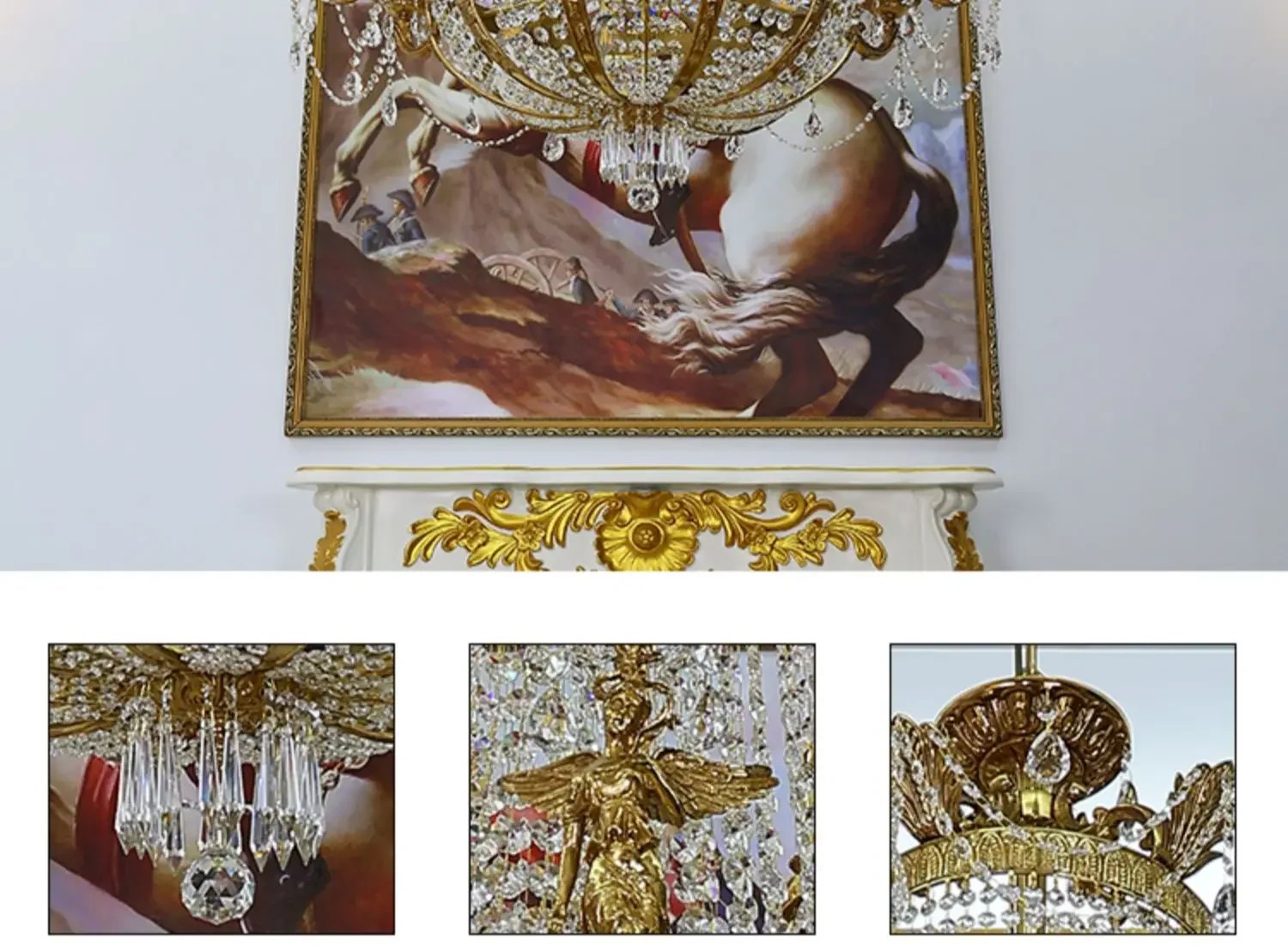 Luxury Brass Pendant Light Victorian Baroque Palace Gocci Large