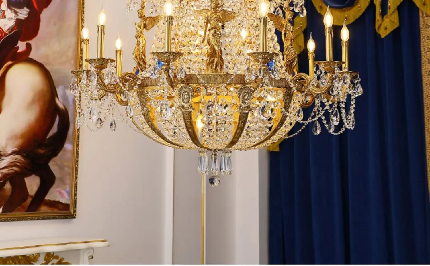 Luxury Brass Pendant Light Victorian Baroque Palace Gocci Large
