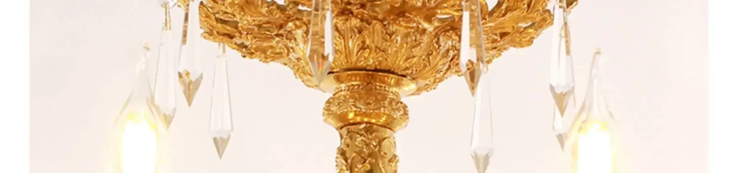 Vintage Antique Brass Pendant Lamp Bronze Chandelier