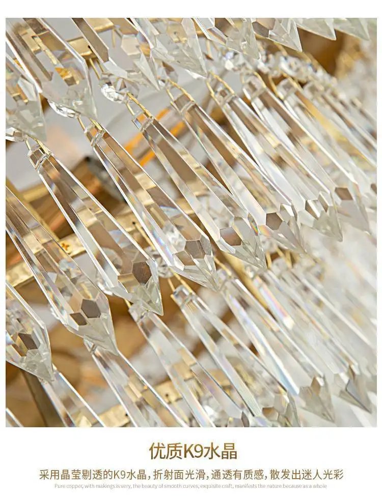 French Crystal All Copper Chandelier European Luxury Chandelier European Luxury
