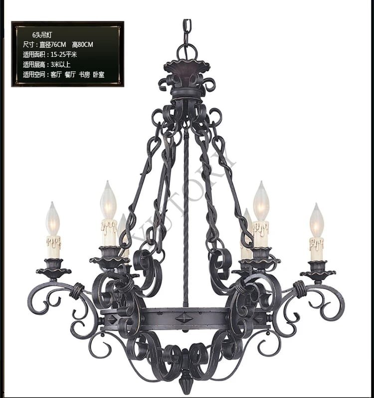 American large chandelier wrought iron Lighting