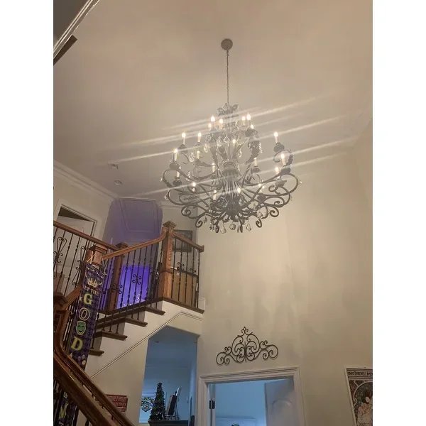 American chandelier retro wrought iron crystal