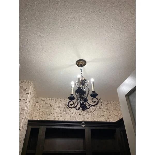 American chandelier retro wrought iron crystal